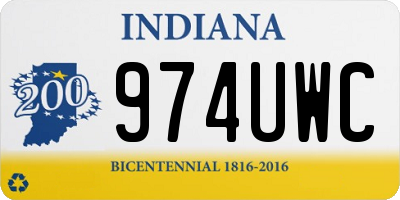 IN license plate 974UWC