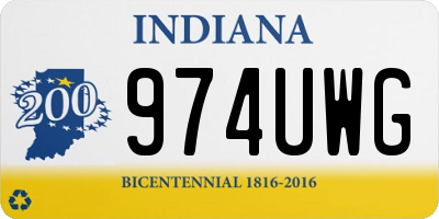 IN license plate 974UWG