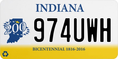 IN license plate 974UWH