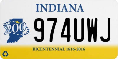 IN license plate 974UWJ