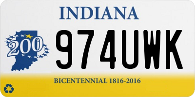 IN license plate 974UWK