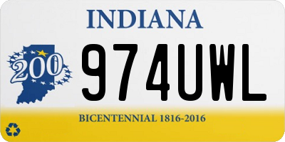 IN license plate 974UWL