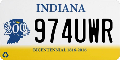IN license plate 974UWR