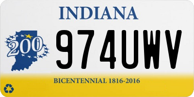 IN license plate 974UWV