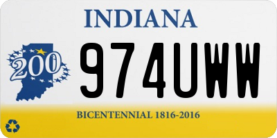 IN license plate 974UWW
