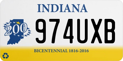 IN license plate 974UXB