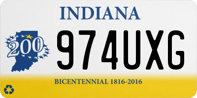IN license plate 974UXG