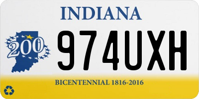 IN license plate 974UXH