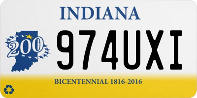 IN license plate 974UXI