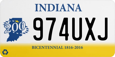 IN license plate 974UXJ