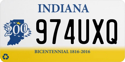 IN license plate 974UXQ