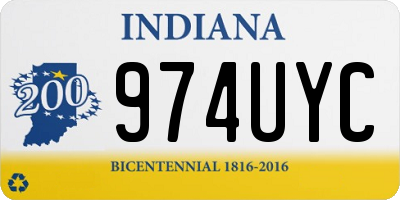 IN license plate 974UYC