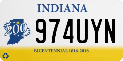 IN license plate 974UYN