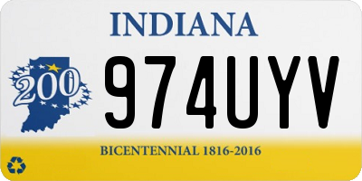 IN license plate 974UYV