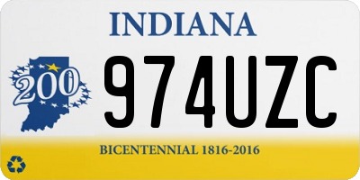 IN license plate 974UZC