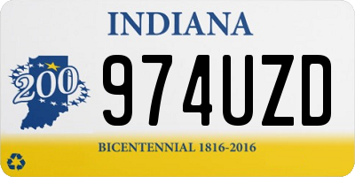 IN license plate 974UZD