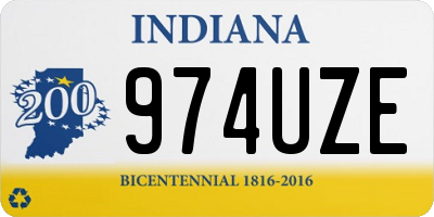 IN license plate 974UZE
