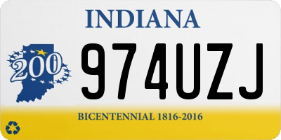 IN license plate 974UZJ