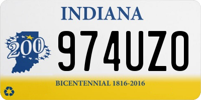 IN license plate 974UZO