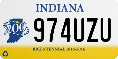 IN license plate 974UZU
