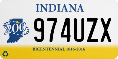 IN license plate 974UZX