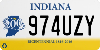 IN license plate 974UZY