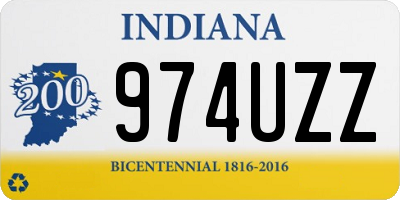 IN license plate 974UZZ
