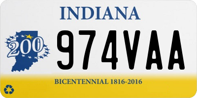 IN license plate 974VAA