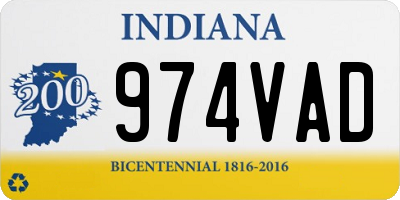 IN license plate 974VAD