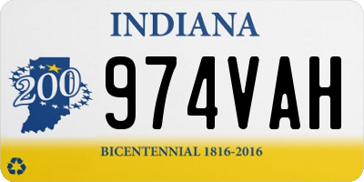 IN license plate 974VAH