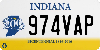 IN license plate 974VAP