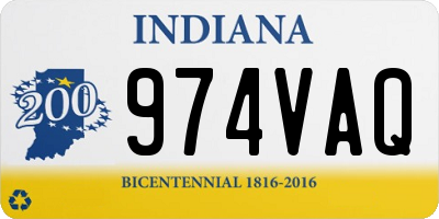 IN license plate 974VAQ