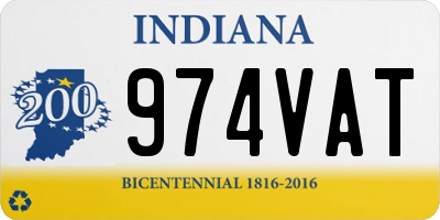 IN license plate 974VAT