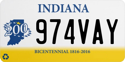 IN license plate 974VAY