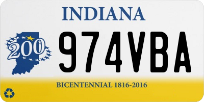 IN license plate 974VBA