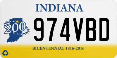 IN license plate 974VBD