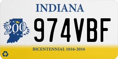IN license plate 974VBF