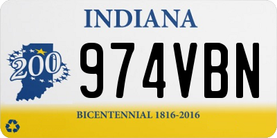 IN license plate 974VBN