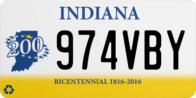IN license plate 974VBY