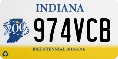 IN license plate 974VCB