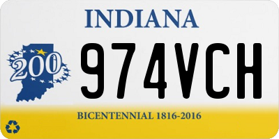 IN license plate 974VCH