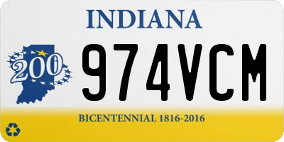 IN license plate 974VCM