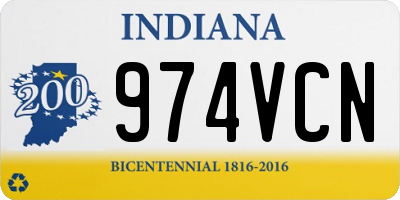 IN license plate 974VCN
