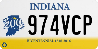 IN license plate 974VCP
