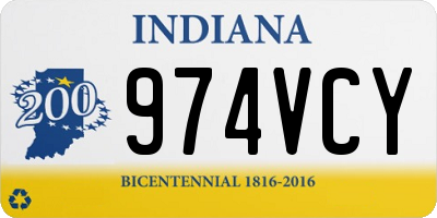 IN license plate 974VCY