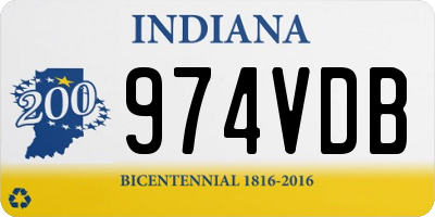 IN license plate 974VDB