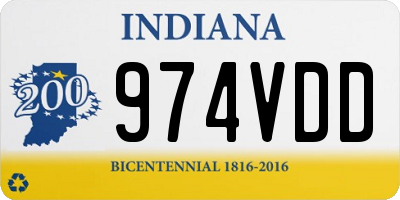 IN license plate 974VDD