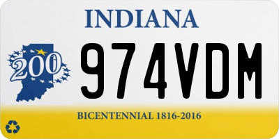 IN license plate 974VDM