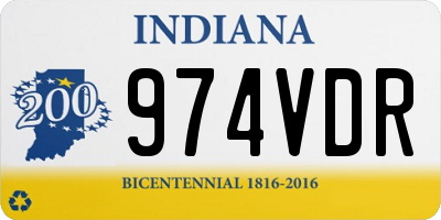 IN license plate 974VDR