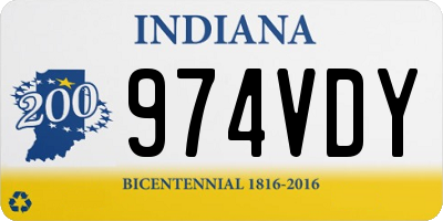 IN license plate 974VDY